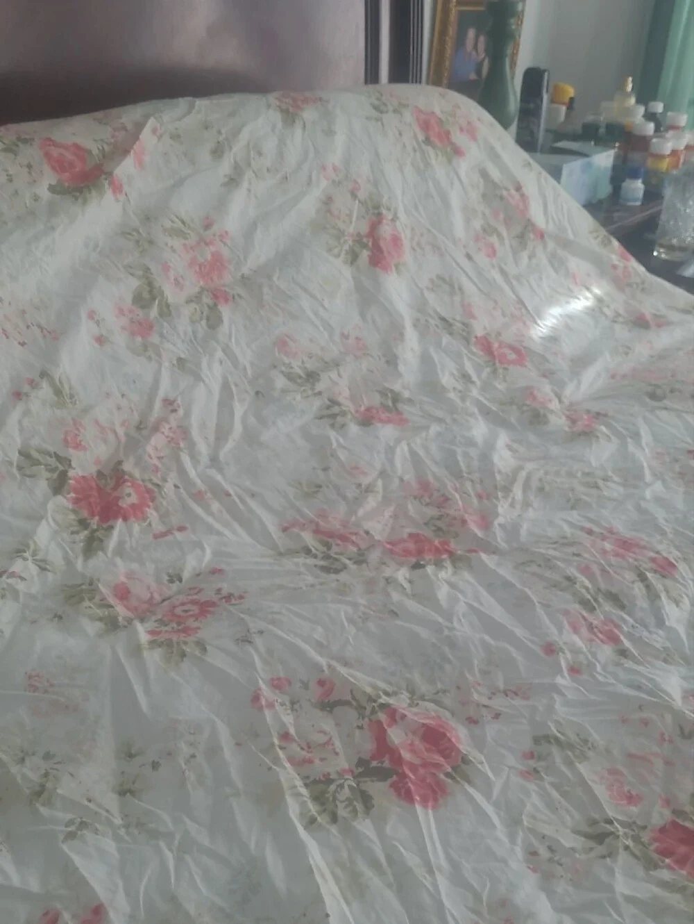 Laura Ashley White Comforter with Pink Floral Print